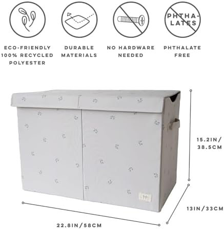 3 Sprouts Recycled Fabric Toy Chest, Extra Large, - Image 2