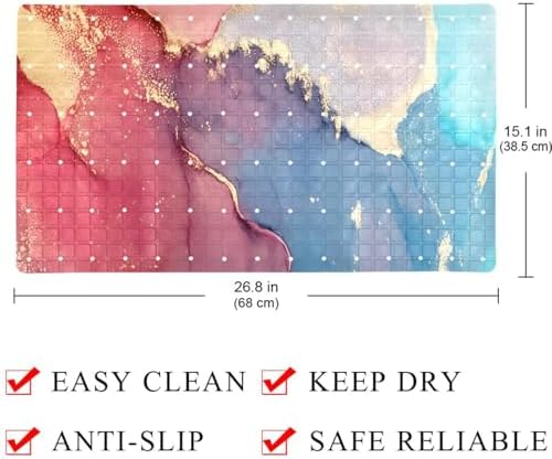 Bathtub Mat Non Slip 26.8x15.1 Inch, Machine Washable Shower Mats - Image 4