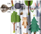 Jungle Animal Valance Curtains Woodland Animals Forest Print Window Treatment - Image 3