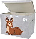 Large Toy Box Storage with Lid, Foldable Fabric Toy Chest Storage by CLCROBD