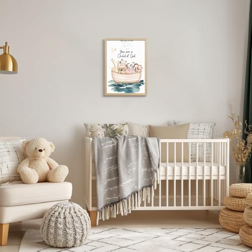 Clicyre Noahs Ark Nursery Wall Decor, Christian Baby Room Wall Art 12x16In - Image 3
