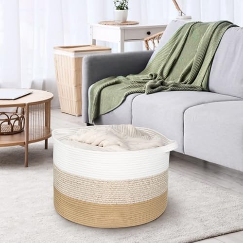 MEGASKET Extra Large Storage Basket, 22” X 22” X 14” Blanket Basket Living Room - Image 7