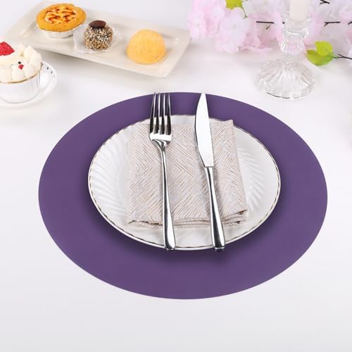 SHACOS 100 PCS Round Paper Placemats 13 inch Disposable Paper Place Mats - Image 5