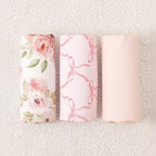 PHF 3 Pack Soft Floral & Bow Crib Sheets Fitted, Comfy Breathable Baby Sheets - Image 7