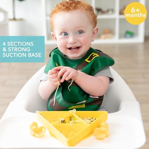 Bumkins Toddler and Baby Suction Plate, Silicone Grip Dish, Babies and Kids - Image 2