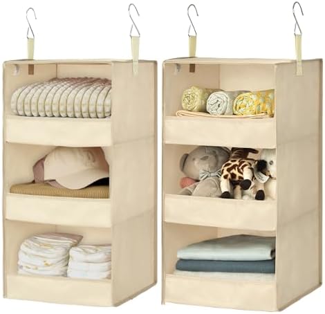 GRANNY SAYS 3-Shelf Hanging Closet Organizer, Foldable Storage by GRANNYSAYS