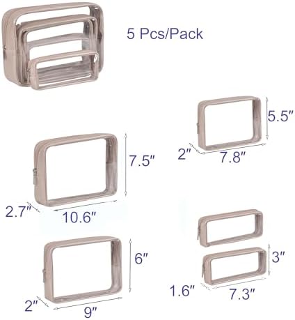 Remobia Hicol TSA Approved 5-Piece Diaper Bag Organizer Pouch Set Clear - Image 2
