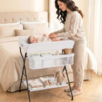 INFANS Baby Changing Table, Folding Diaper Station Portable Nursery Organizer by INFANS