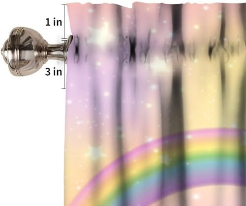 Cute Rainbow Valance, Fantasy Cloudy Pink Sky Magic Princess Landscape Fairy - Image 6
