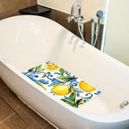 Bathtub Mat Non Slip 26.8x15.1 Inch, Lemon Florals Shower Mat - Image 5