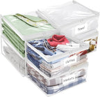 Plastic Storage Bags with Easy-Glide Zipper, Durable Clear Vinyl Zippered by Kikerike