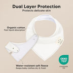 KeaBabies 8pk Organic Baby Bandana Bibs - Image 2