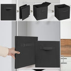 2 Pcs Storage Cubes, 10.5 Inch Collapsible Storage Bins, Fabric Foldable Bins - Image 3