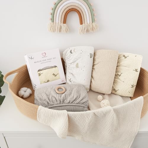 Bearmoss Muslin Crib Sheets - Image 7