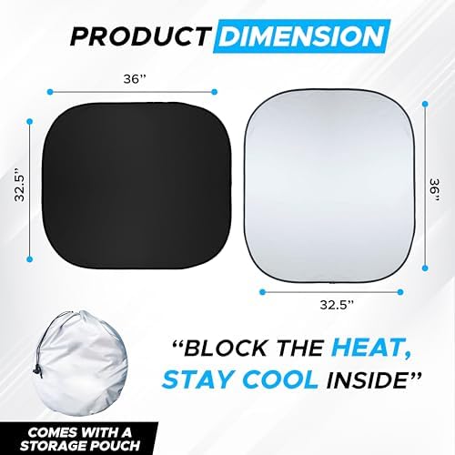 Autovir Truck Windshield Sun Shade, Foldable Front Windshield Sunshade - Image 5