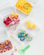 CoiiJoii Zippered Pouch Hard, Stackable Storage Bins, Portable Clear Bin Zipper - Image 7