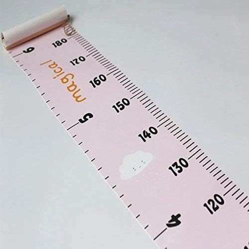 Kids Growth Chart, Wood Frame Fabric Canvas Height Measurement Ruler from Baby - Image 3