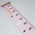 Kids Growth Chart, Wood Frame Fabric Canvas Height Measurement Ruler from Baby - Image 3