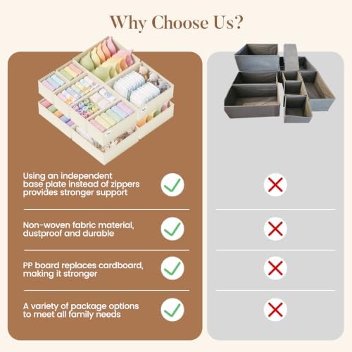 Drawer Organizer Storage for Clothes, 10 Pack - Image 6