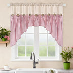 ASPMIZ Farmhouse Cotton Linen Swag Valances - Image 2