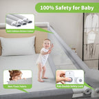 1-Piece Adjustable Height Baby Bed Rail, Kids Safety Guard Rails - Image 3