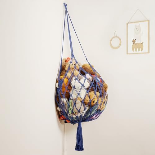 Stuffed Animal Storage Hammock Corner Hanging Net Stuffy Animal Hammock Macrame by Amdermi
