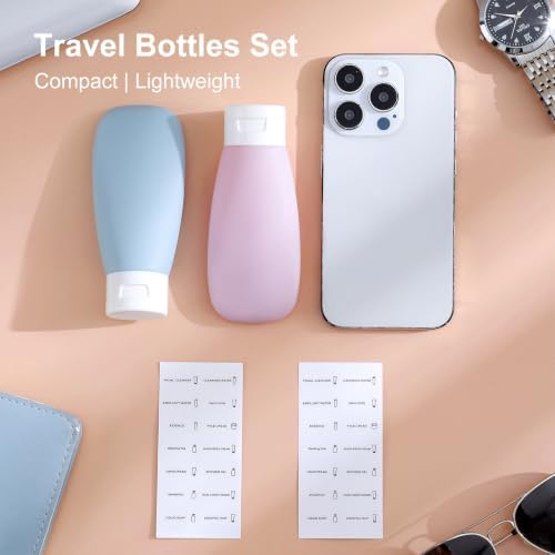 Anntrue Travel Bottles for Toiletries 4 Pack, TSA Approved 2 oz Travel Size - Image 2