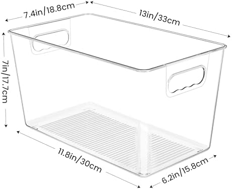 YIHONG 8 Pack Clear Storage Bins, Pantry Organizer Bins - Image 2