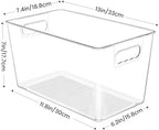 YIHONG 8 Pack Clear Storage Bins, Pantry Organizer Bins - Image 2