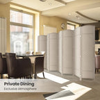 8 Panel Folding Room Divider, Woven Privacy Screen - Image 6