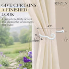 RTZEN Metal Curtain Tiebacks, Drapery Holders - Image 2