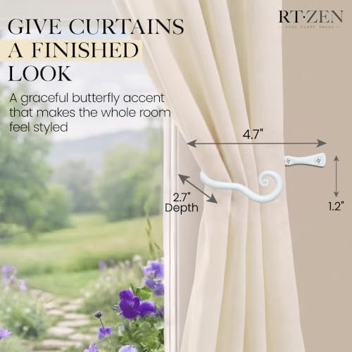 RTZEN Metal Curtain Tiebacks, Drapery Holders - Image 2