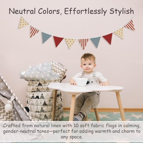 Playroom Decor Fabric Garland, Toddler Boys Girls Cute Wall Hanging Pennant - Image 2
