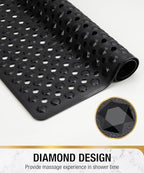 HITSLAM Shower Mat Anti Slip, Square Bath Mat - Image 5