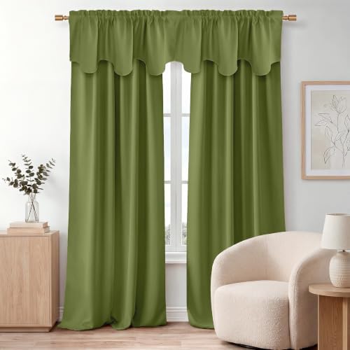 NICETOWN Olive Small Window Curtain Valance Farmhouse - Image 6