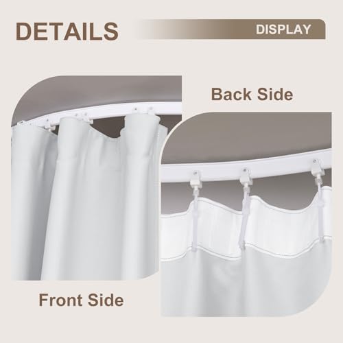 MaKefeile Room Divider Curtains & Flexible Bendable Tracks Set, Privacy - Image 5