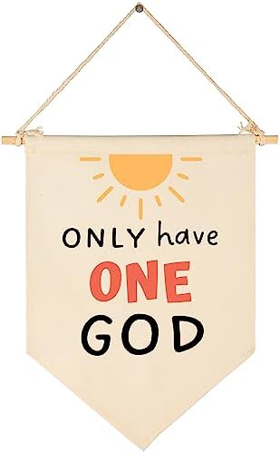 The 10 Commandments Sign-God's Rules-Bible Verse Decor-Pennant Flag Gifts by Sioial