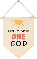 The 10 Commandments Sign-God's Rules-Bible Verse Decor-Pennant Flag Gifts by Sioial