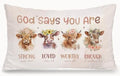 Highland Cow Christian Bible Verse 12x20 Pillow Cover, Highland Cow Decor by Unknown