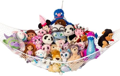 Extra Large Stuffed Animal Storage Hammock 1 Pack | Holds 12 lbs | Corner by LillysLove