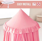 Kertnic Decor Princess Canopy for Girls Bed, Soft Smooth Playing Tent Canopy - Image 4