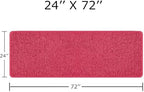 Yeaban Chenille Hot Pink Bathroom Runner Rug 24"x72" - Image 2