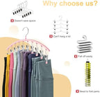 Metal Yoga Pants Hangers 1 Pack w/10 Clips Holds 10 Leggings, Space Saving - Image 3