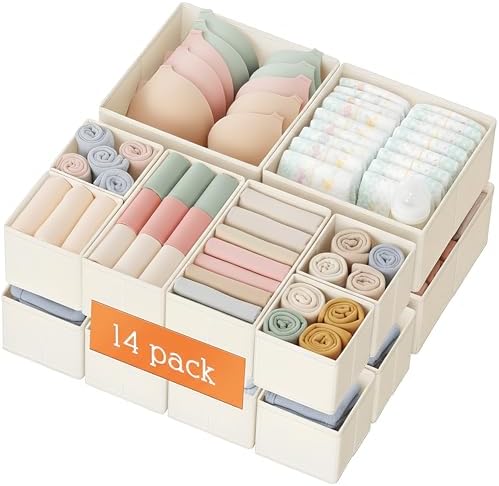 Criusia Drawer Organizer Clothes, 14 Pack Dresser Organizer by Criusia