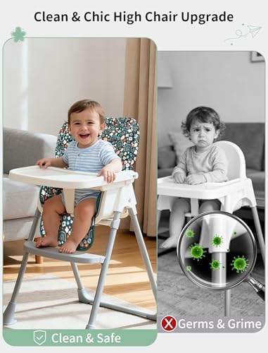 Baby High Chair Cover, Waterproof & Machine Washable Green - Image 2