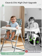Baby High Chair Cover, Waterproof & Machine Washable Green - Image 2
