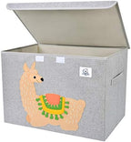 Large Toy Box Storage with Lid, Foldable Fabric Toy Chest Storage by CLCROBD