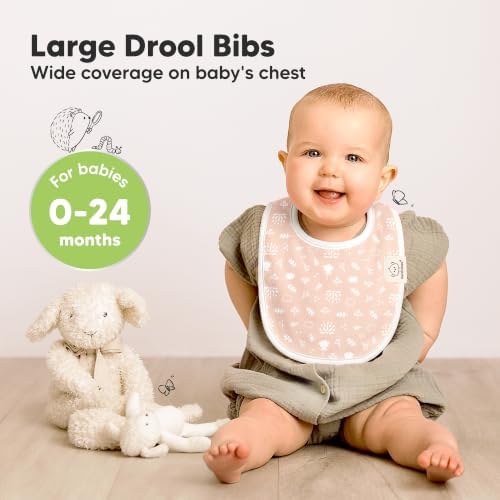 KeaBabies 8-Pack Organic Baby Bibs - Image 2