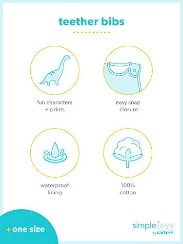 Simple Joys by Carter's Baby Girls' 7-Pack Teething Bibs - Image 4