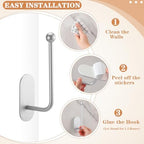 CroBlissful 2 Pcs Adhesive Curtain Holdbacks No Drill Window Hook - Image 3